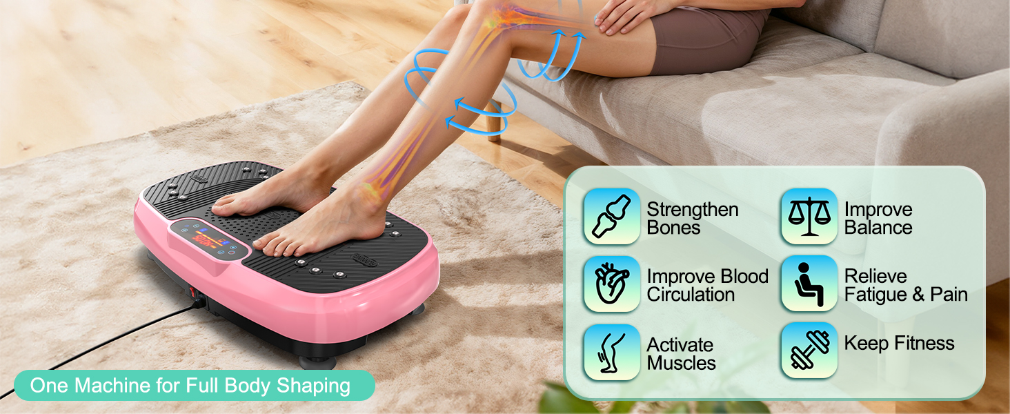 Віброплатформа для дому з подвійним мотором, 160 кг, для схуднення, тренування всього тіла та нарощування м'язів (Сірий)