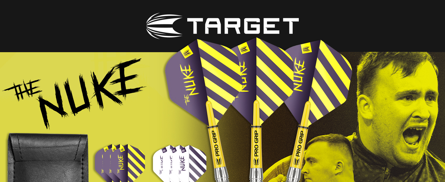 Дарти Target Luke Littler 80% Tungsten (21/22/23г) - Професійний набір сталевих дартсів з аксесуарами