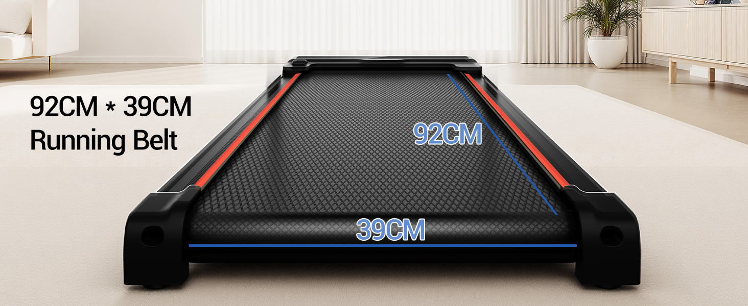 UMAY Walking Pad - біговий килимок для дому з регулюванням нахилу 15% та безшумним мотором, підтримує вагу до 136 кг