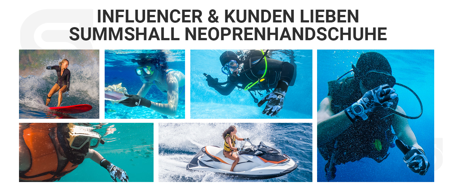 Рукавички з неопрену Sushall для чоловіків, 3 шт. - водолазні рукавички для дайвінгу, серфінгу, снорклінгу (L, чорний)