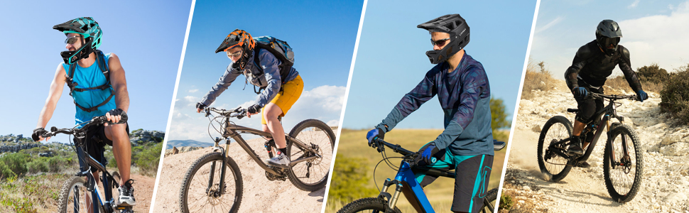 Lixada повнолицевий шолом для дорослих MTB, BMX, даунхіл, захисний велошолом для гірського велосипеда