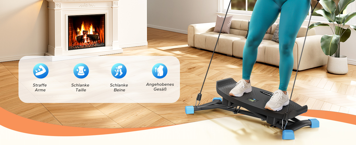 Балансборд MERACH для дорослих з дисплеєм, тренажер рівноваги з 2 еластичними стрічками, до 136 кг, для реабілітації та координації, домашній спортзал, для початківців (Чорний)