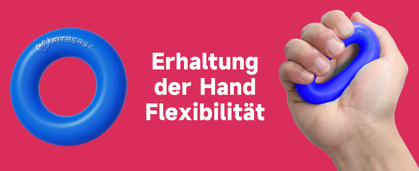 FitBeast Тренажер для рук та пальців: набір 5 шт. (регульований, для зміцнення хватки, зняття стресу, Navy Blue)