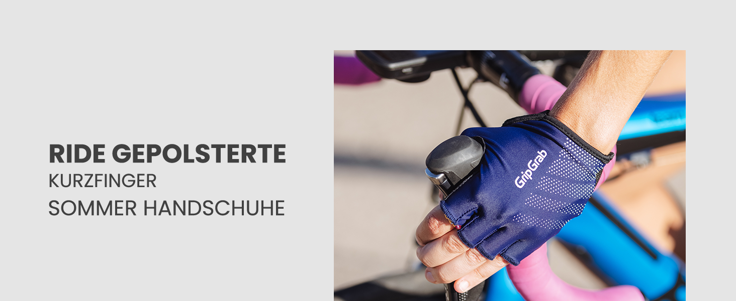 Fahrradhandschuhe GripGrab Ride Einsteiger Kurzfinger Sommer - Білі велосипедні рукавички GripGrab Ride Einsteiger (L, Navy Blue)
