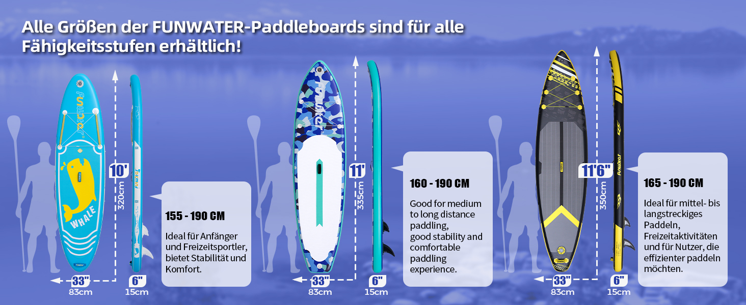Надувний SUP-борд FunWater 11'10'6: комплект з аксесуарами (весло, насос, сидіння)