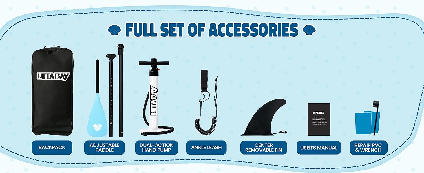 Надувне SUP-борд для дітей та підлітків. Комплект з аксесуарами. Макс. вага: 75/80/120 кг. Дизайн 