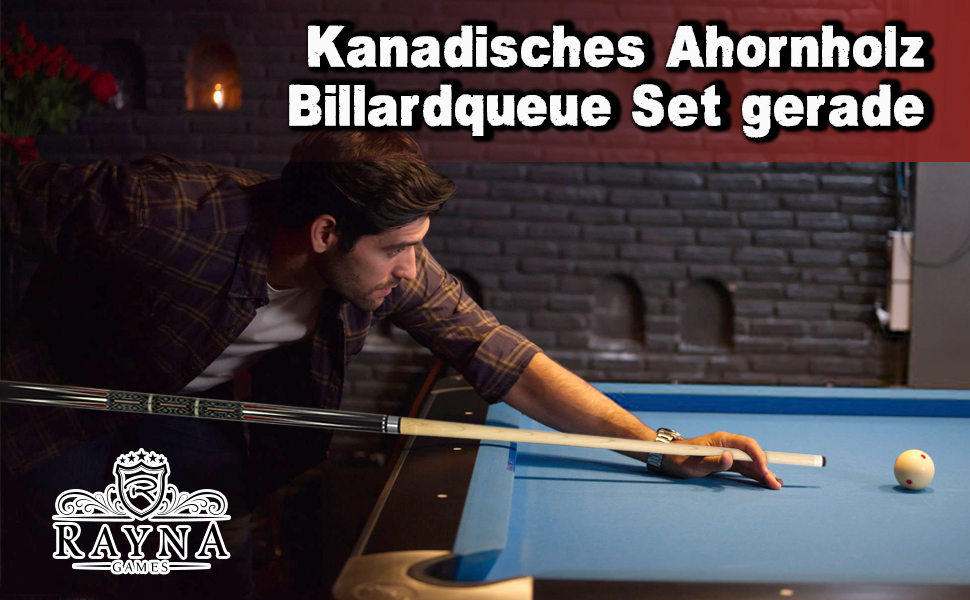 Більярдний кий, 58", наконечник 12.5 мм, LED, для початківців та професіоналів, 20oz, C4816