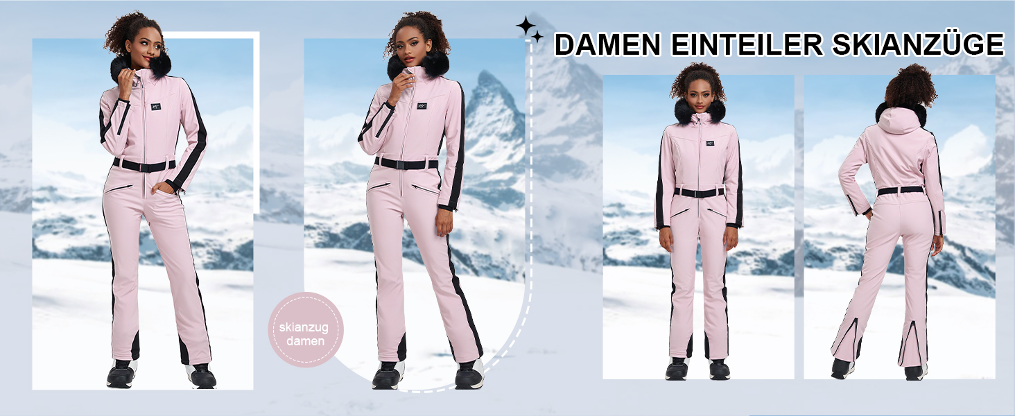 Жіночий гірськолижний костюм-комбінезон HOTIAN. Водонепроникний, вітронепроникний, теплий зимовий костюм для сноуборду та лиж. Білий/Чорний.