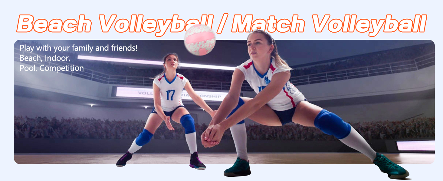 Волейбольний м'яч Aipwerer: для пляжу, залу та тренувань (рожево-білий, розмір 5)