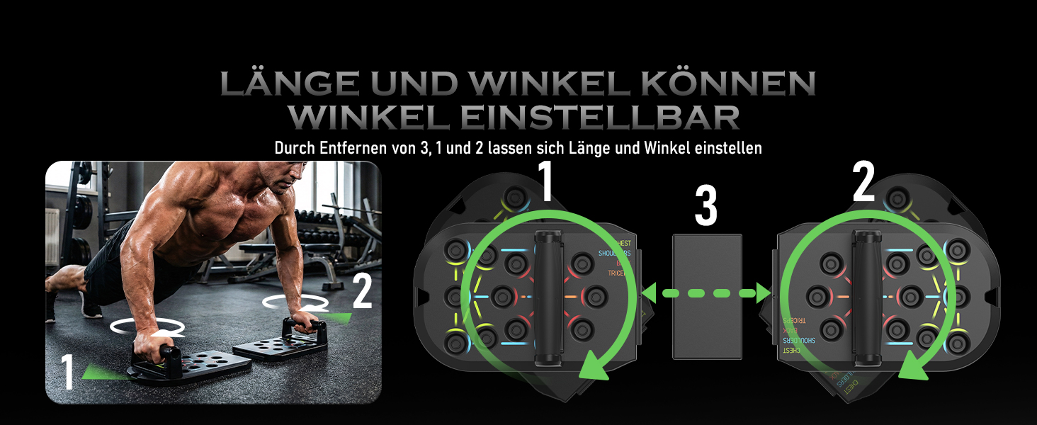 Складані віджимання-грифи 20 в 1 для силових тренувань вдома, фітнес-опори для віджимань Push Up Bar, чорний набір