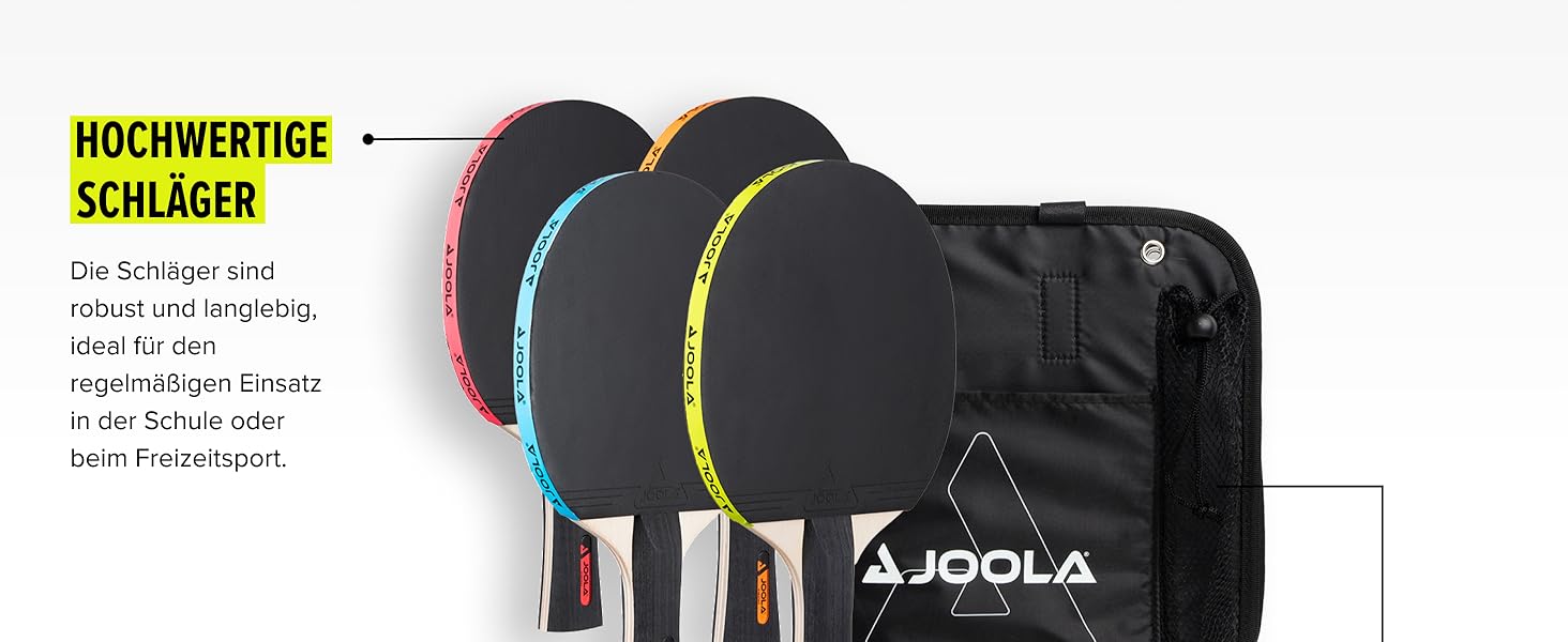 Набір для настільного тенісу JOOLA NEON (4 ракетки, м'ячики, сумка)