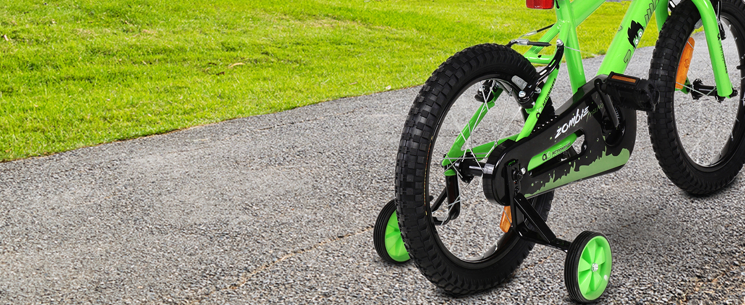 Дитяче велосипед Actionbikes Zombie 12/16/20 дюймів з V-Brake гальмами | Для дітей 2-9 років | З брудозахисниками | Для дівчаток та хлопчиків