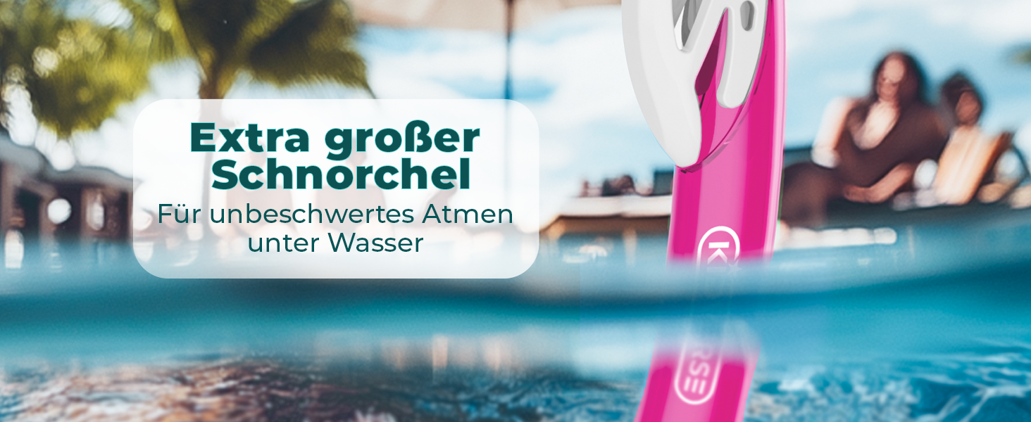 Набір для снорклінгу KIDVERSE для дітей 5-16 років - маска та трубка для дівчаток та хлопчиків, рожевий колір