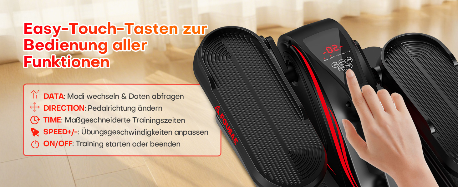 Еліптичний тренажер під стіл для дому, 2 в 1 електричний з 15 швидкостями та 3 автоматичними режимами, тренажер для ніг для літніх людей з пультом дистанційного керування, тихий та портативний (рожевий, 15 швидкостей + 3 автоматичні режими)