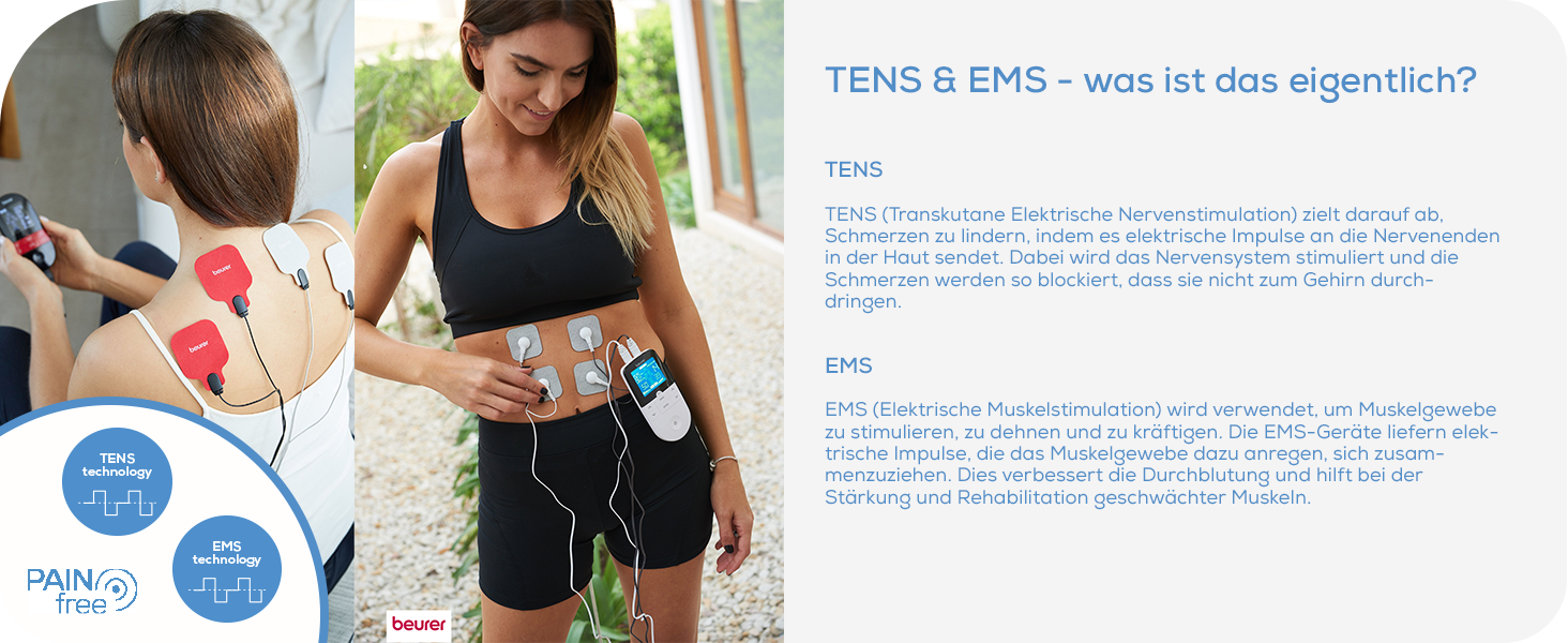 Beurer EM 49 Digital TENS/EMS: пристрій для зняття болю та масажу (3-в-1)