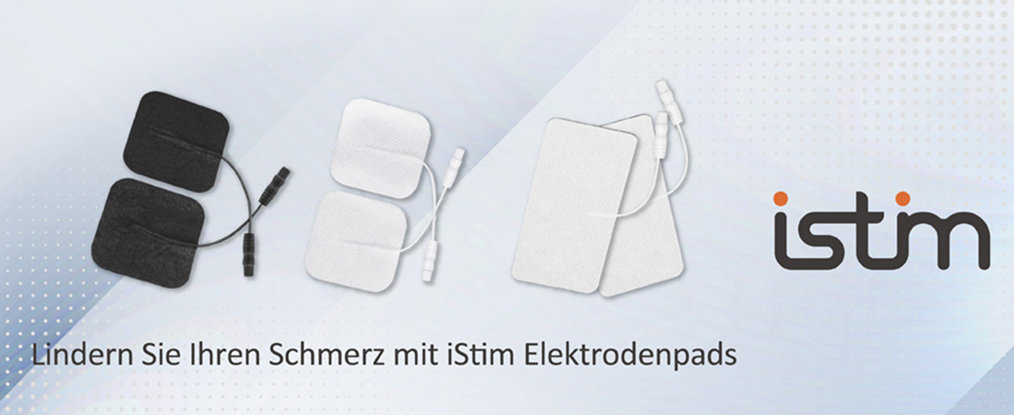 iStim EV-805 TENS EMS: 4-канальний апарат для електростимуляції та масажу - зняття болю в спині, шиї, плечах, ногах. Комплект з 16 електродів та батарейками AA