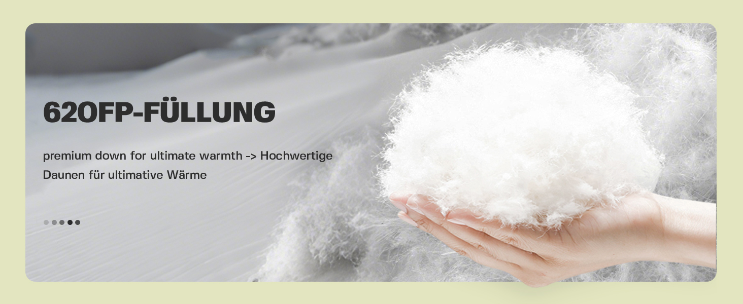 Спальний мішок BUERTS Daunen, 620FP, компактний, для дорослих та підлітків, 16°C, чорний