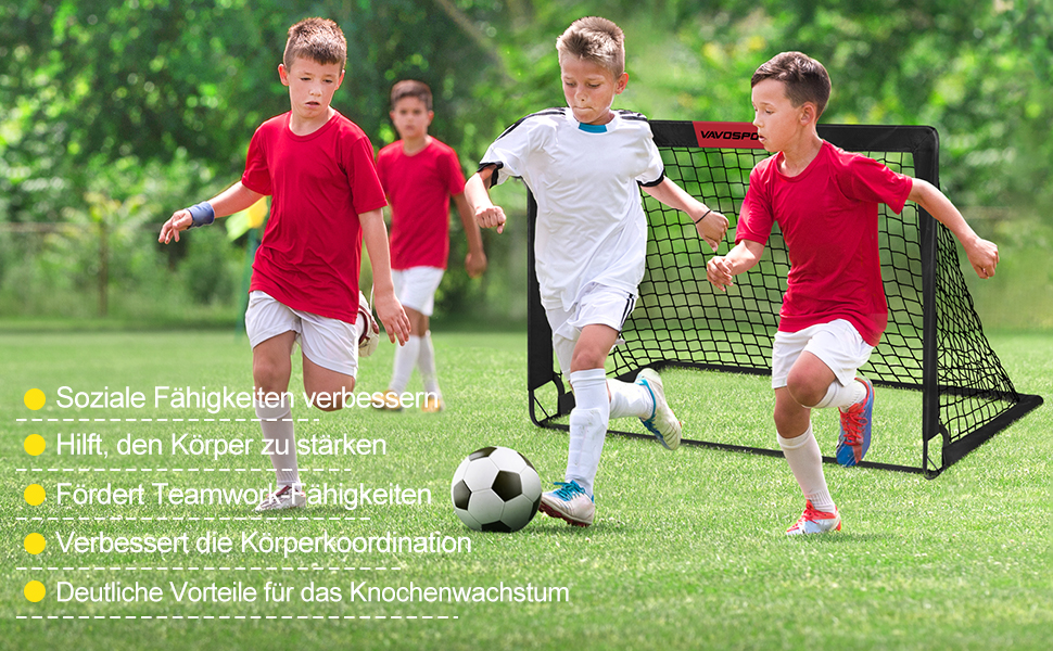 Ворота для футболу в сад для дітей. Набір для тренувань з 2-х воріт Pop-Up, складаються, для гри в приміщенні/на вулиці. Включає м'яч розміру 3, конуси (10 шт.) та насос для м'яча