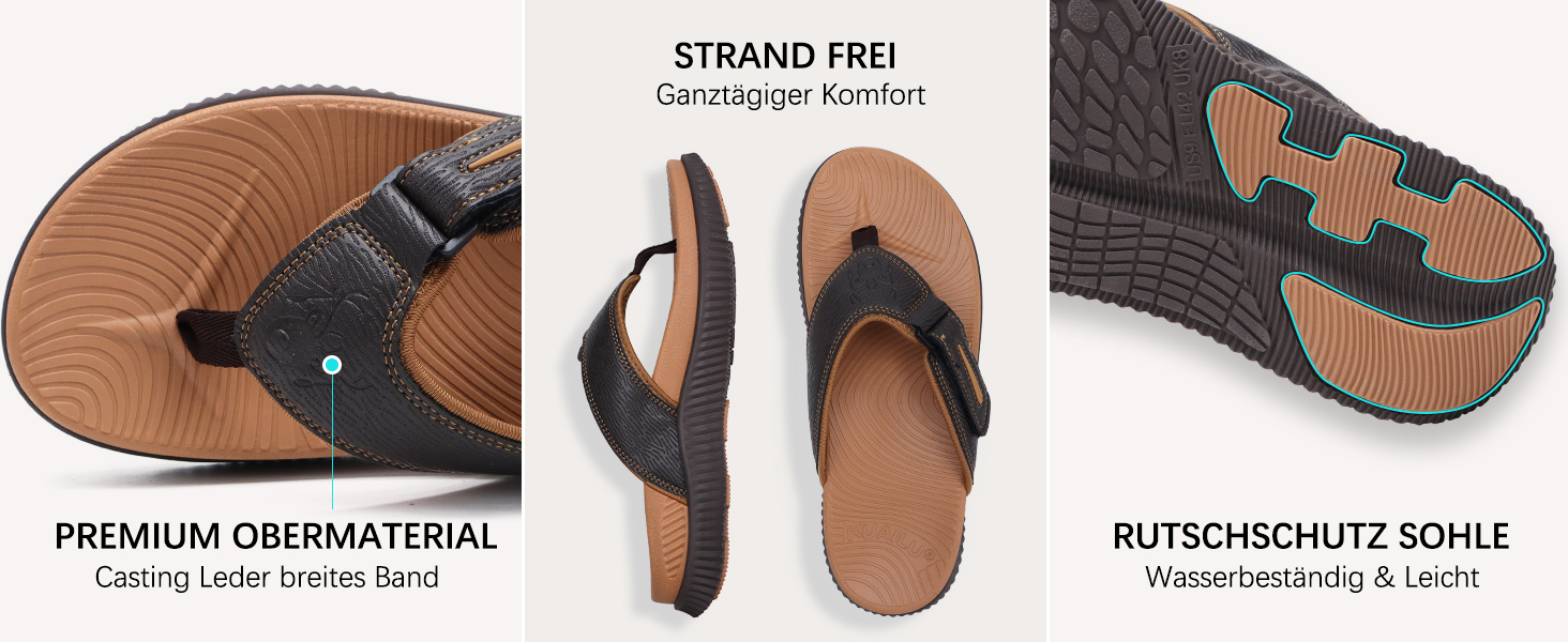 Чоловічі шльопанці KuaiLu для відновлення та ходьби, ортопедичні, спортивні, з товстою підошвою, комфортні, з підтримкою склепіння стопи, чорно-червоні, 46 EU