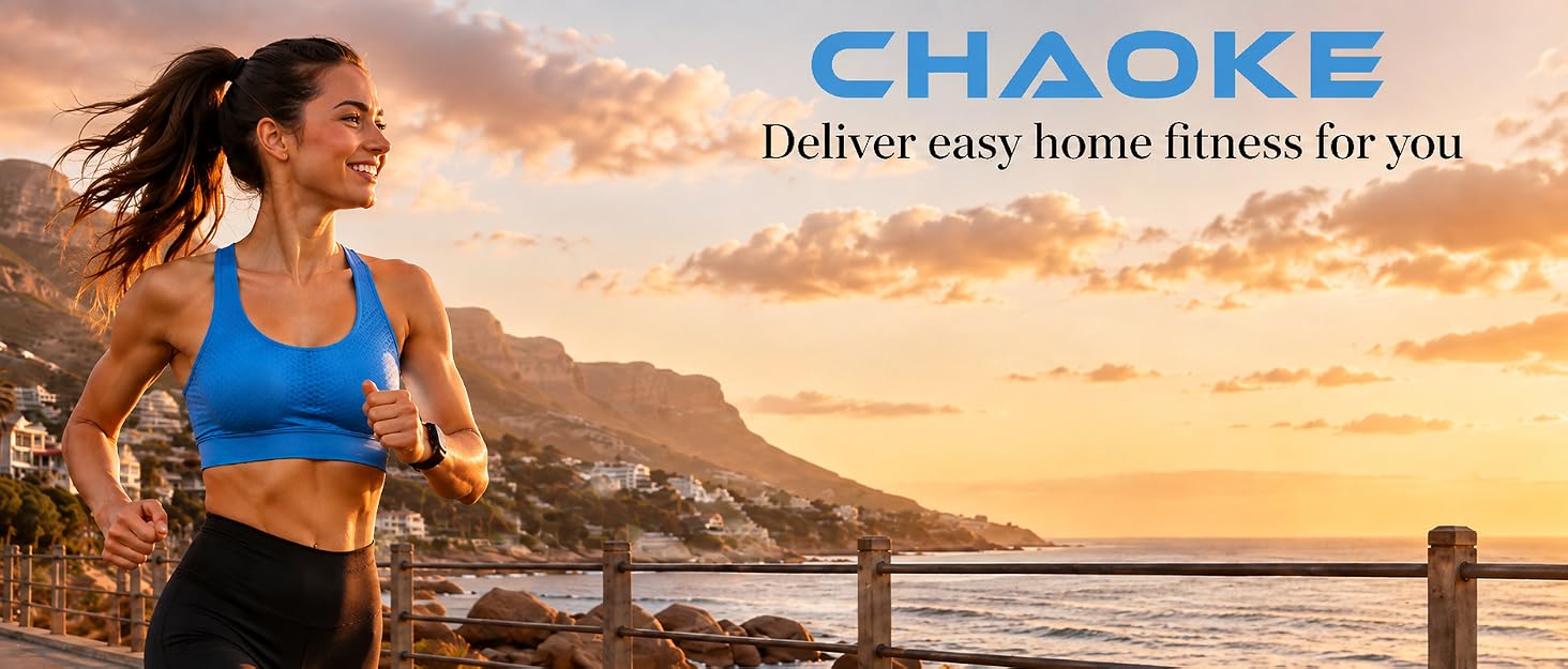 Дорожній тренажер CHAOKE Walking Pad з нахилом 9%, бігова доріжка для дому та офісу, швидкість до 10 км/год, двигун 2.75 к.с., навантаження до 150 кг, 12 HIIT-програм, пульт ДК, світло-блакитний