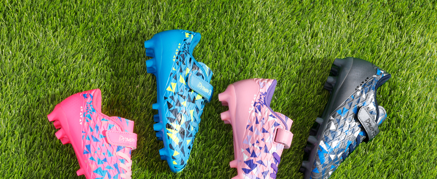 Дитячі футбольні бутси DREAM PAIRS для хлопчиків та дівчаток. Зручні, дихаючі футбольні кросівки для залу та вулиці. Розмір 28.5 EU, чорний/неонові зелений.