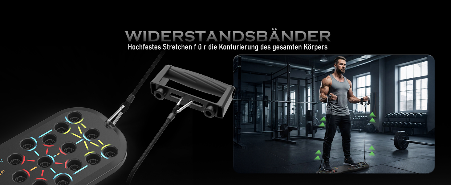 Складані віджимання-грифи 20 в 1 для силових тренувань вдома, фітнес-опори для віджимань Push Up Bar, чорний набір