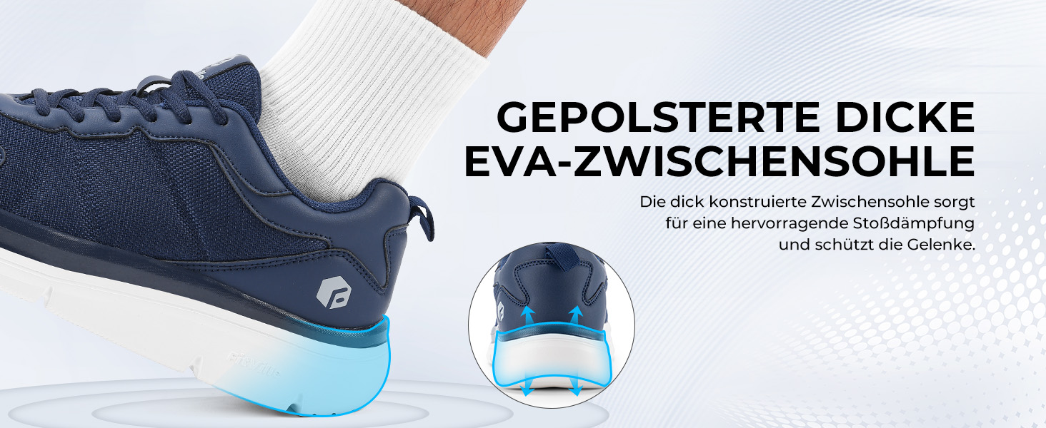 Чоловічі кросівки для ходьби FitVille з широкою колодкою, легкі, для відпочинку, з амортизацією, поверненням енергії, для фітнесу, дихаючі, для залу, гнучкі, розмір 40-50, колір: темно-синій