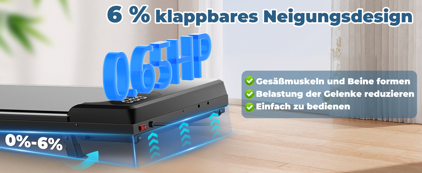 Бігова доріжка Walking Pad для дому: складана, тиха, до 120 кг, 1-8 км/год, кут нахилу 6°, для офісу та фітнесу