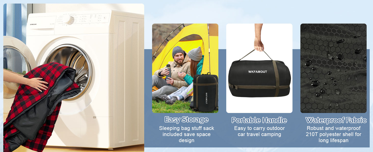 Спальний мішок для двох дорослих, ковдровий, водонепроникний, фліс, 220x150 см, чорний, з сумкою для зберігання