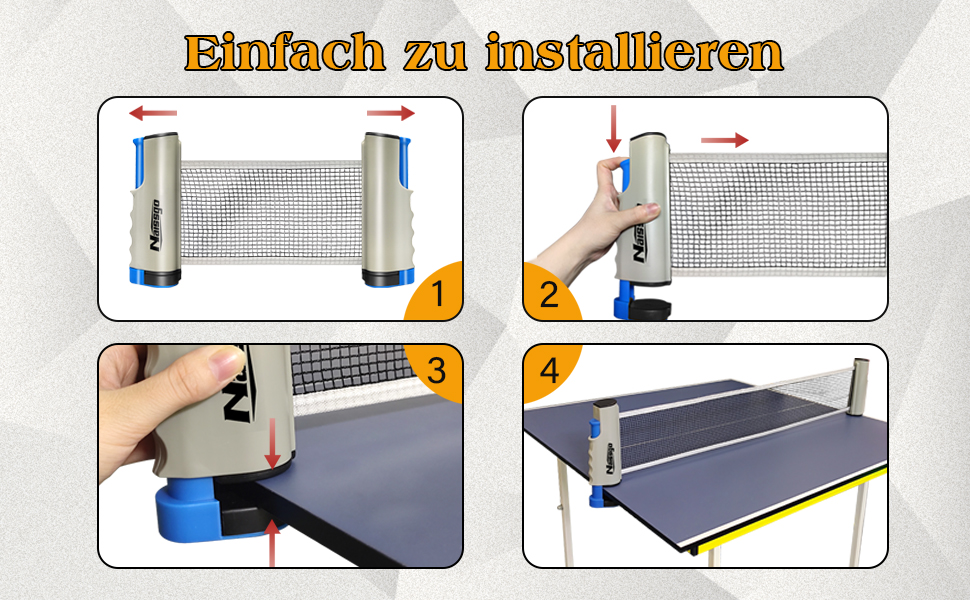 Набір для настільного тенісу Profi: 2 ракетки, м'ячі, сітка, сумка. Підходить для дорослих та дітей, для гри в приміщенні та на вулиці. Сірий колір.