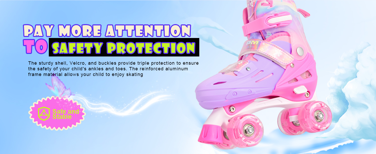 Роликові ковзани 2PM SPORTS для дітей: регульовані, рожево-блакитні, розмір 32-36 EU