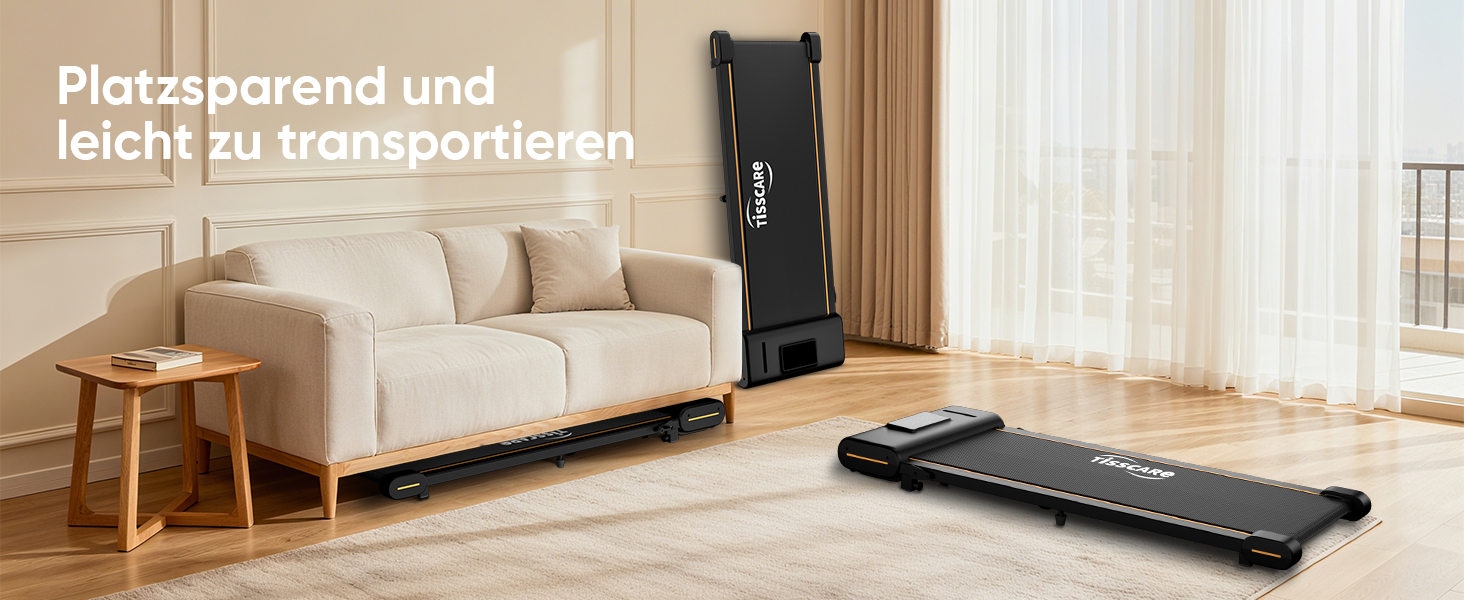 Біговий доріжки TISSCARE для дому та офісу: тихий тренажер для ходьби з регулюванням нахилу, LED-дисплеєм, вагою до 130 кг та швидкістю 1-6 км/год (без ручки).