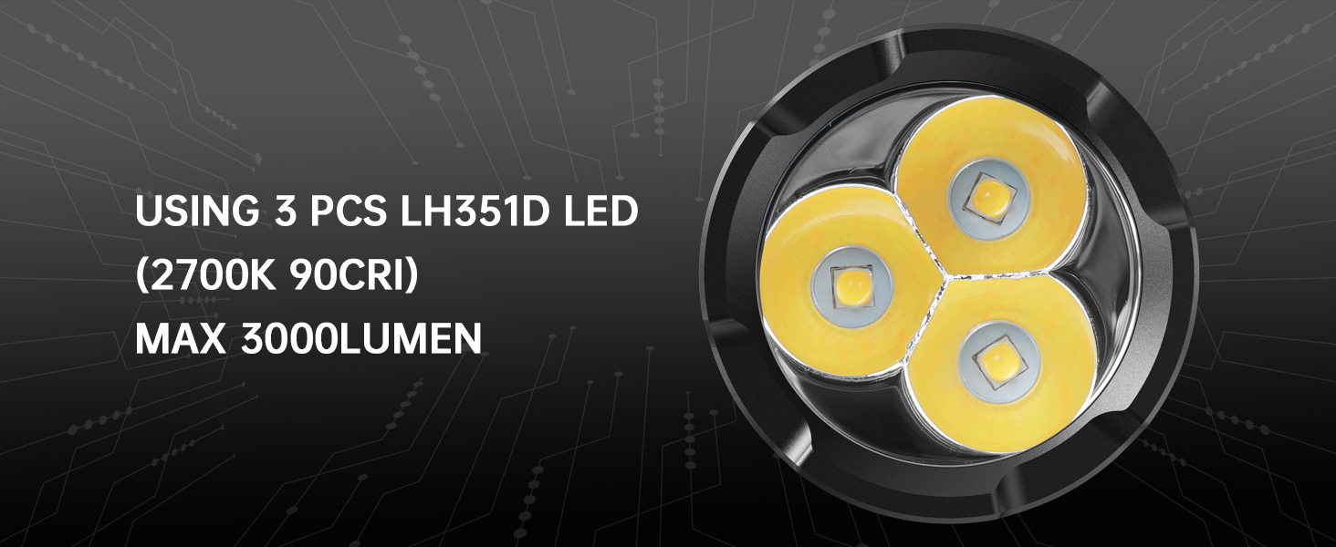 Ліхтар під водою Wurkkos DL30, 3600 Люмен, IPX8, 3* LED CRI 90 LH351D, з зарядним пристроєм