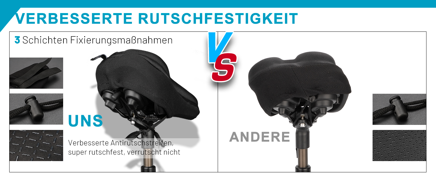 Покриття для велосипедного сидіння з двошаровою піною Memory Foam, ергономічне крісло для велосипеда, для жінок та чоловіків. Підходить для більшості велосипедів. Будь ласка, виміряйте сидіння перед покупкою. Похибка не більше 1,5 см (YG52)