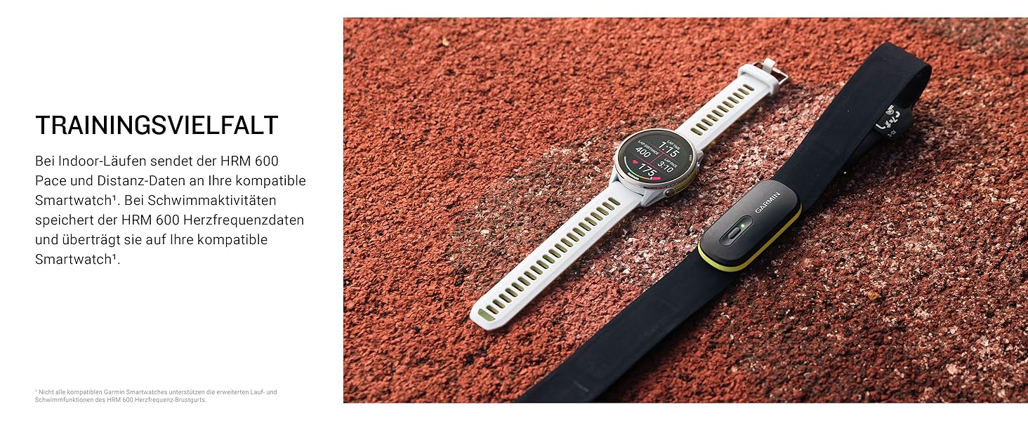 Гармін HRM 600 - нагрудний датчик серцевого ритму з вимірюванням точних даних про частоту серцевих скорочень та HFV, кроків, швидкості та відстані, до 2 місяців роботи від акумулятора, розмір M-XL