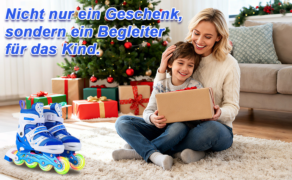 Дитячі ролики JIFAR Inliner Kinder з регульованим освітленням, розміри 30-33, 34-37, для хлопчиків та дівчаток, блакитні