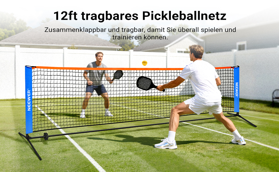 Сітка для піклболу NEEWER 12ft (3.6м) - портативна, для тренувань в приміщенні та на вулиці