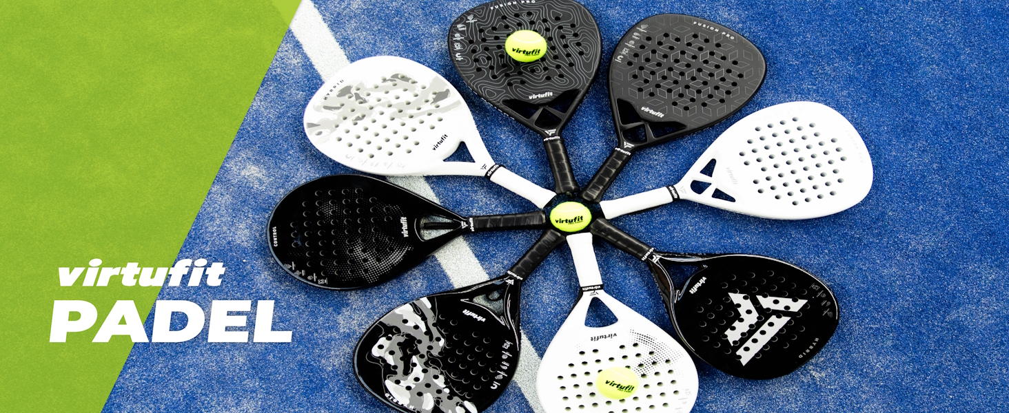Ракетка для падел VirtuFit Serie Weiß-Schwarz - професійна, легка