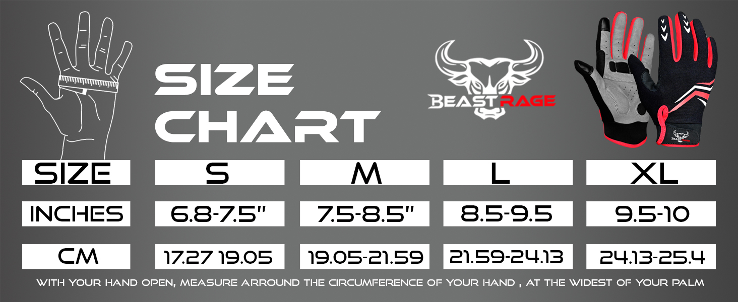 Велосипедні рукавички BEAST RAGE з посиленням, антиковзкі, амортизуючі, дихаючі, для MTB, BMX, шосе, червоні