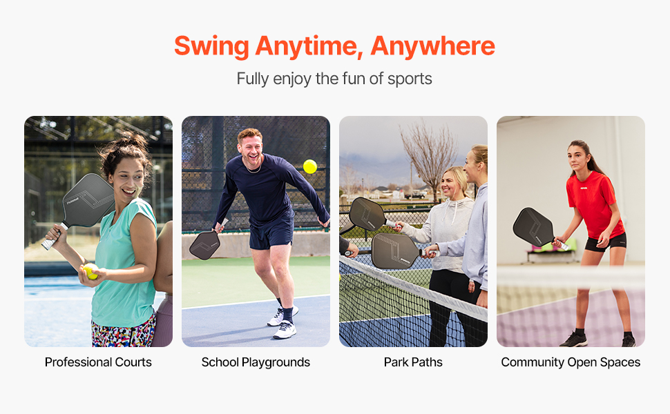 Pickleball-ракетка VEVOR з вуглецевим покриттям T700 та сотовою структурою, професійна ракетка для піклболу для дорослих, чорна