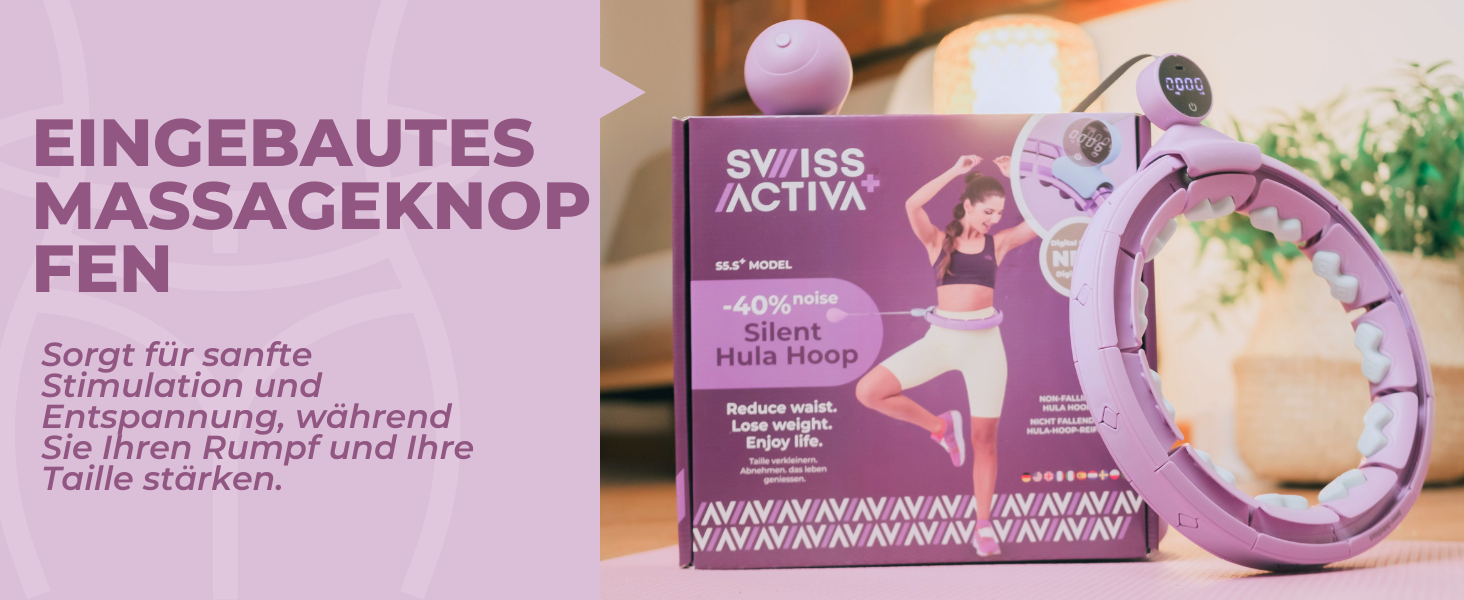 Розумний хулахуп Swiss Activa+ S2 XXL для схуднення та фітнесу, для дорослих