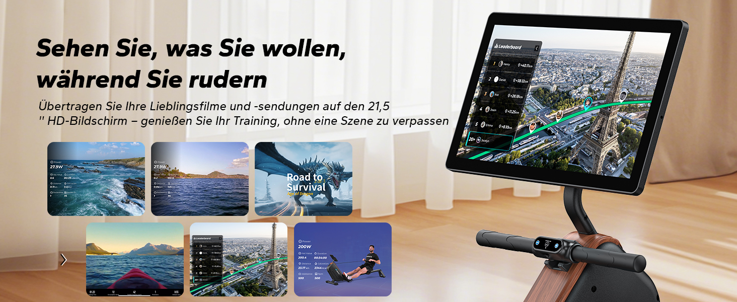 Гребний тренажер MERACH R15B3 з APP, складаний, тихий, з розширеними направляючими