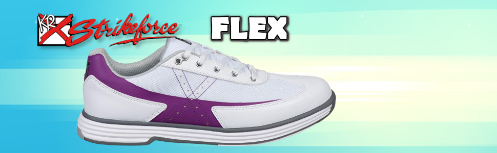 Жіночі кеди для боулінгу EMAX KR Strikeforce Flex білі/фіолетові, 36-41 (EU)