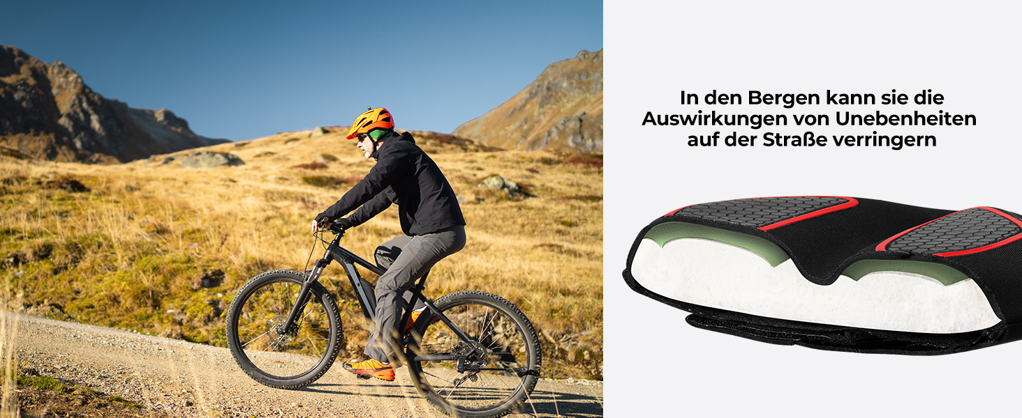 Покриття для велосипедного сидіння YOUNGDO, ергономічний гелевий чохол, м'яке та комфортне, з дощовим захистом, для жінок та чоловіків, червоний, вузький