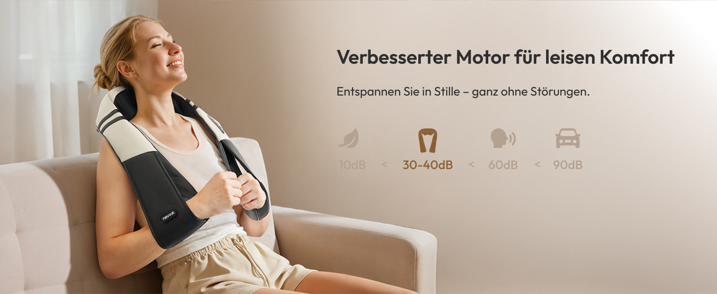 Масажний накид для крісла з підігрівом та 3D масажем, Shiatsu масажер для спини з 3 рівнями інтенсивності, Romm (V-WMN01)