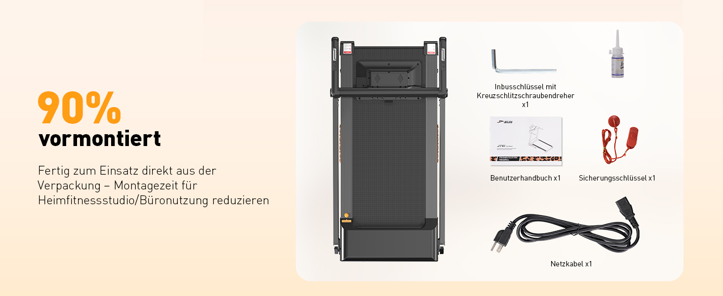 Складний біговий тренажер для дому з автоматичним нахилом 15%, потужність 3.5 PS, 12 програм HIIT, Smart App, швидкість 1-14 км/год, LED дисплей, вимірювання пульсу, вантажопідйомність 136 кг, чорний