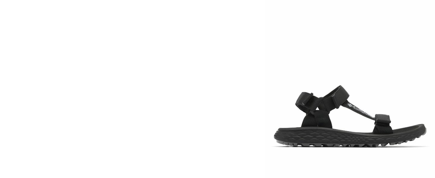 Сандалі чоловічі Columbia Konos Globetrotter 42 EU чорно-білі - зручне взуття для активного відпочинку