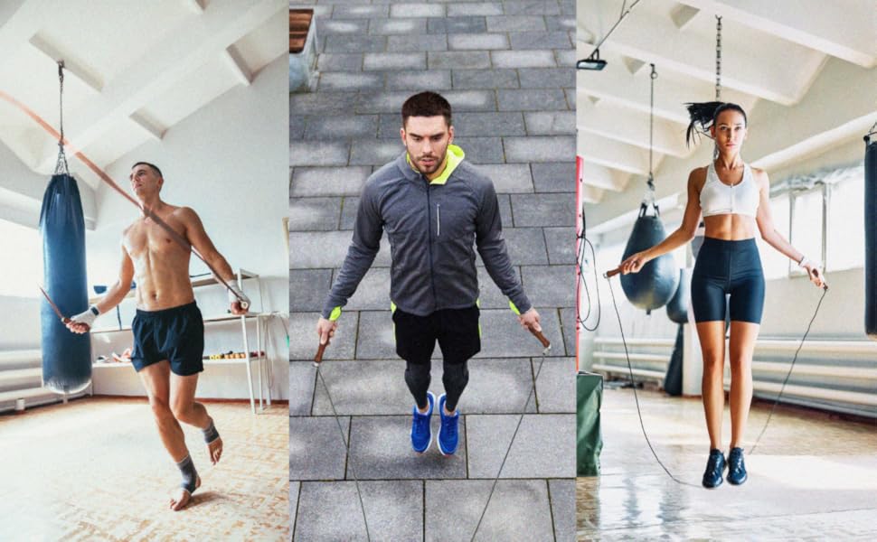 Стрибкова скакалка Senshi Japan з утяженими ручками, анти-втомні ручки, вагова скакалка для чоловіків, жінок та дітей, 600 г – ручки з палісандру