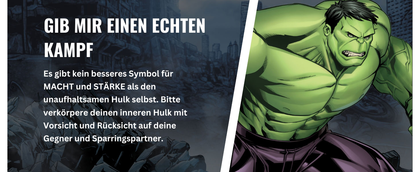 Капа Marvel The Hulk Sport зелена для дорослих і дітей, повноконтактні види спорту