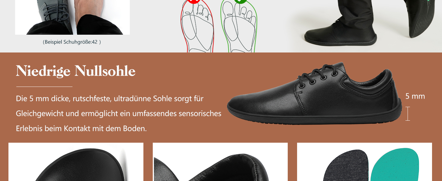 Чоловічі тапочки-мінімалісти SAGUARO Noble II, сірі, розмір 36-48. Легкі, з широкою передньою частиною та антиковзкою підошвою.